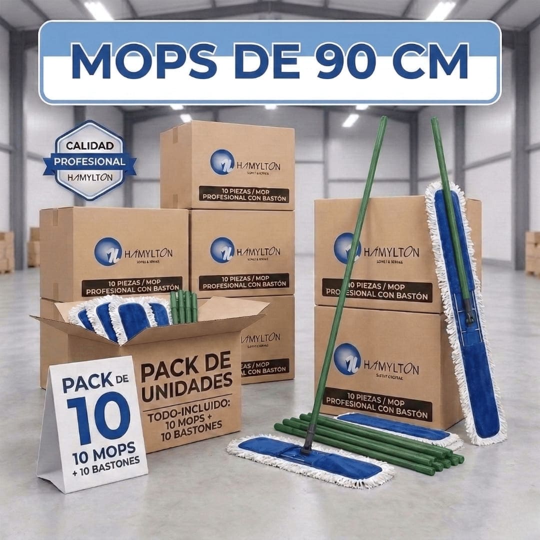 mop con bastÓn de madera y base de 90cm mop con bastÓn de madera y base de 90cm